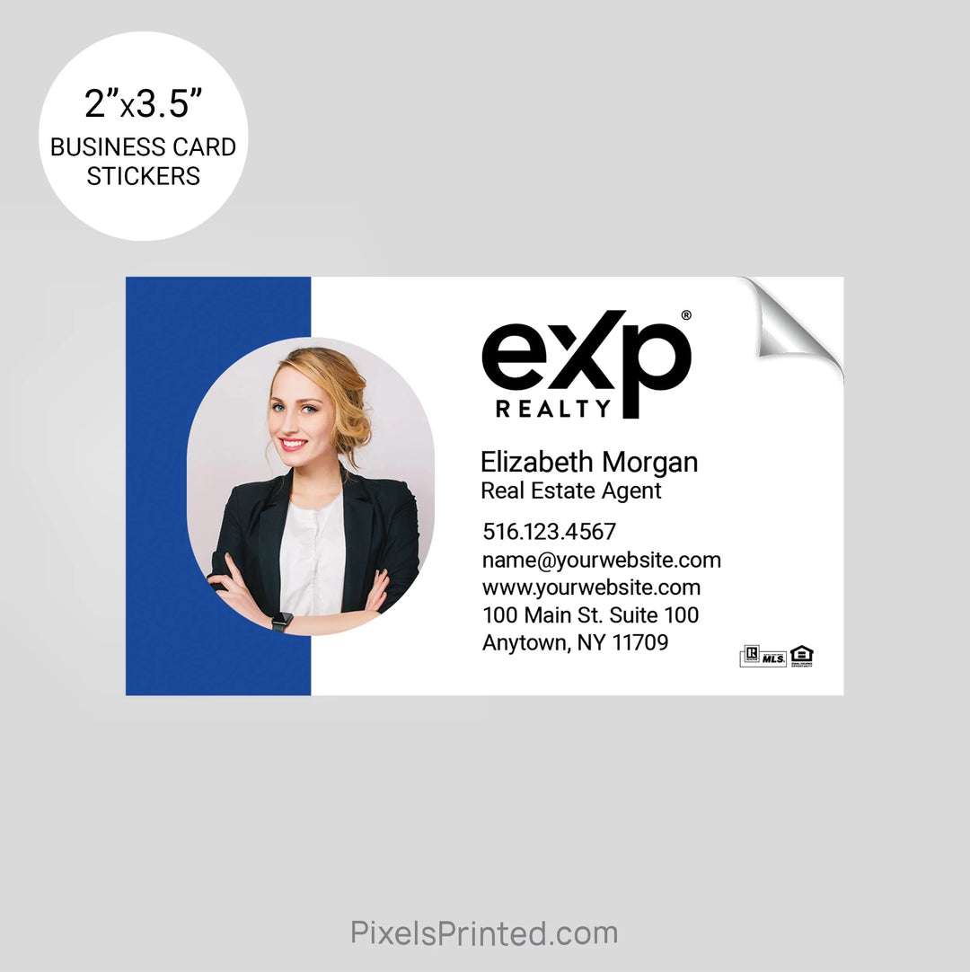 EXP realty business card stickers sticker PixelsPrinted 