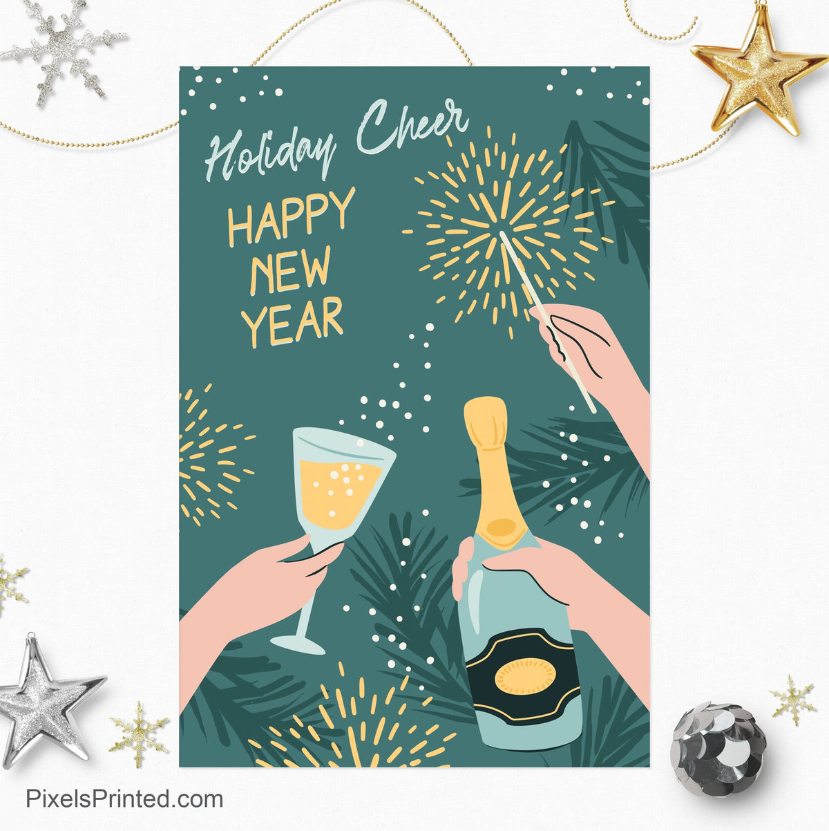 EXP realty Christmas New Year postcards PixelsPrinted 