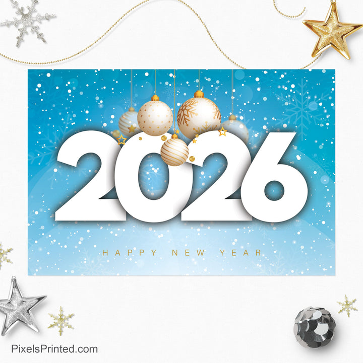EXP realty Christmas New Year postcards PixelsPrinted 