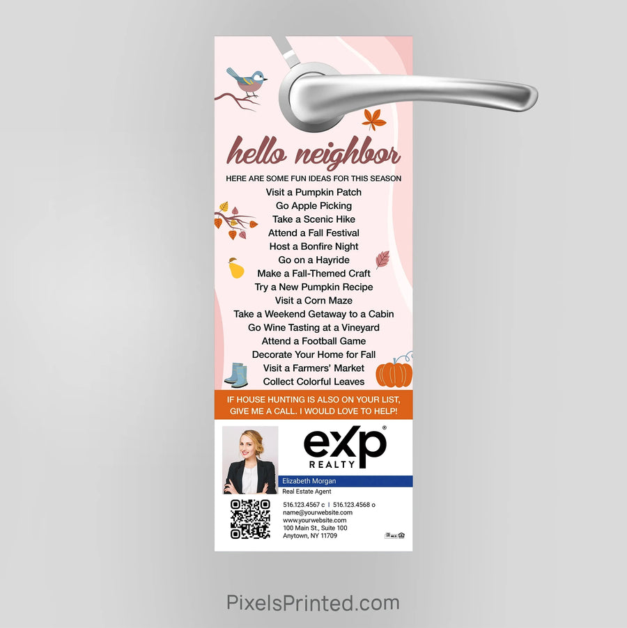 EXP realty fall autumn door hangers PixelsPrinted 