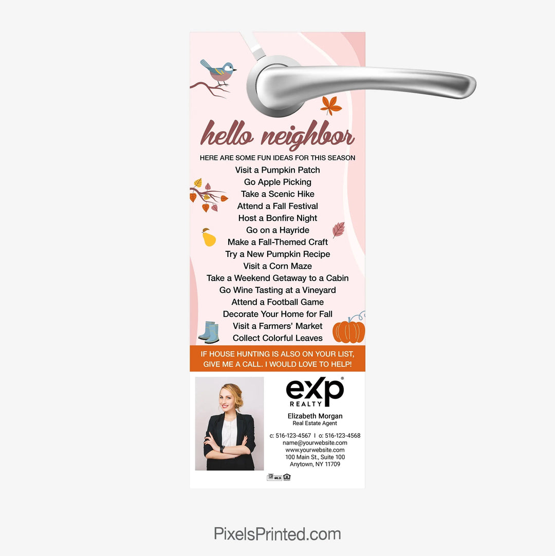 EXP realty fall autumn door hangers PixelsPrinted 