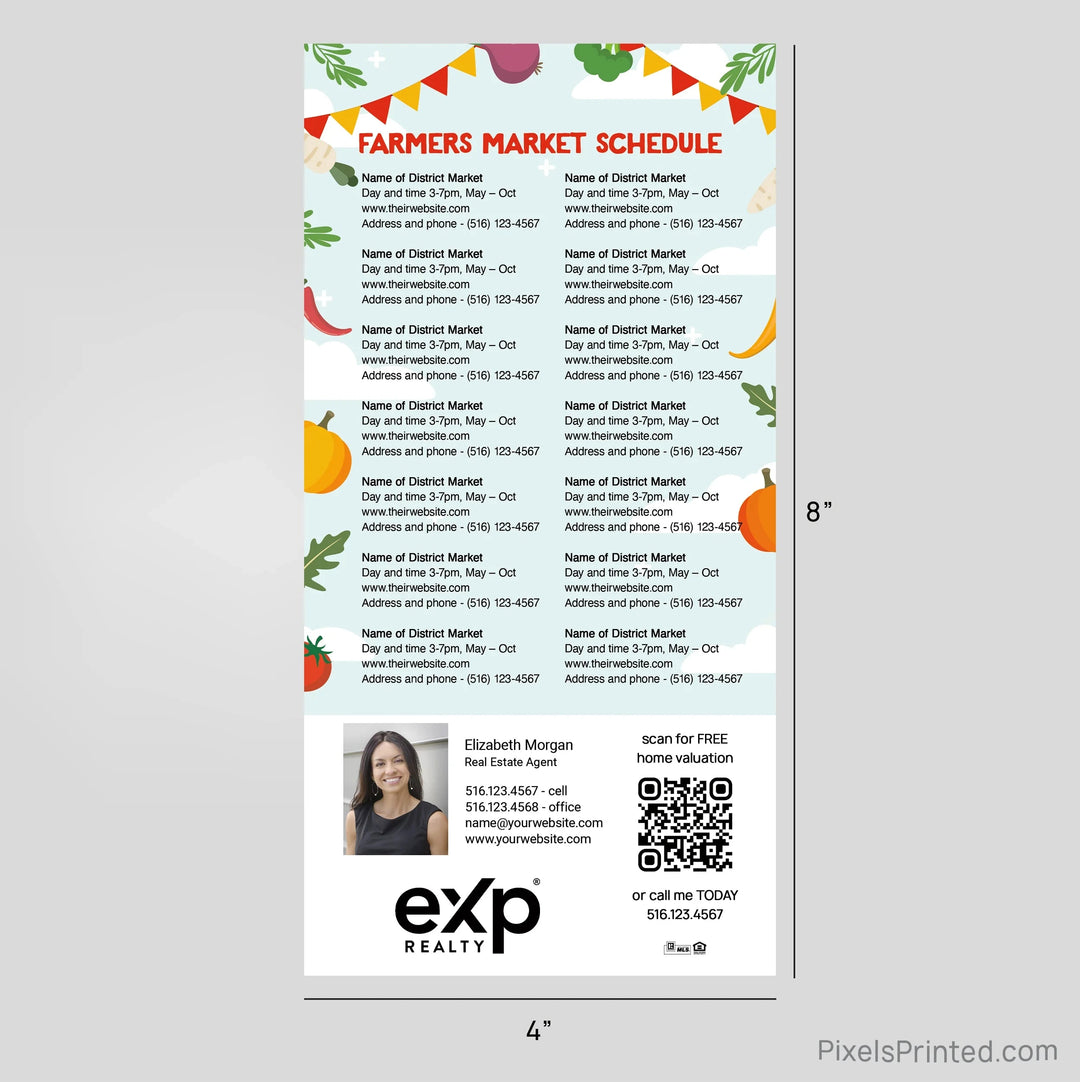EXP realty Farmers Market calendar Postcard Magnets postcard magnets PixelsPrinted 