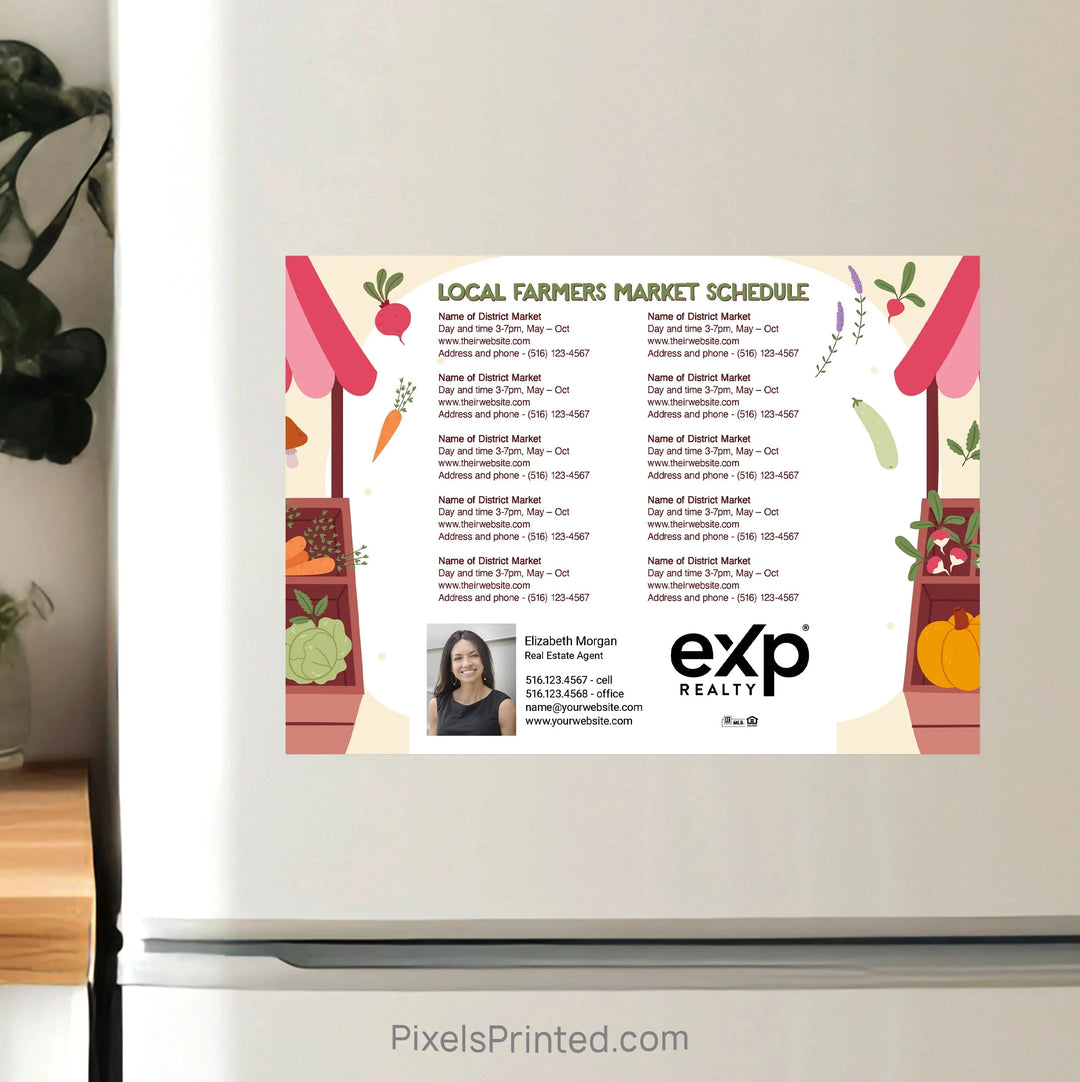 EXP realty Farmers Market calendar Postcard Magnets postcard magnets PixelsPrinted 
