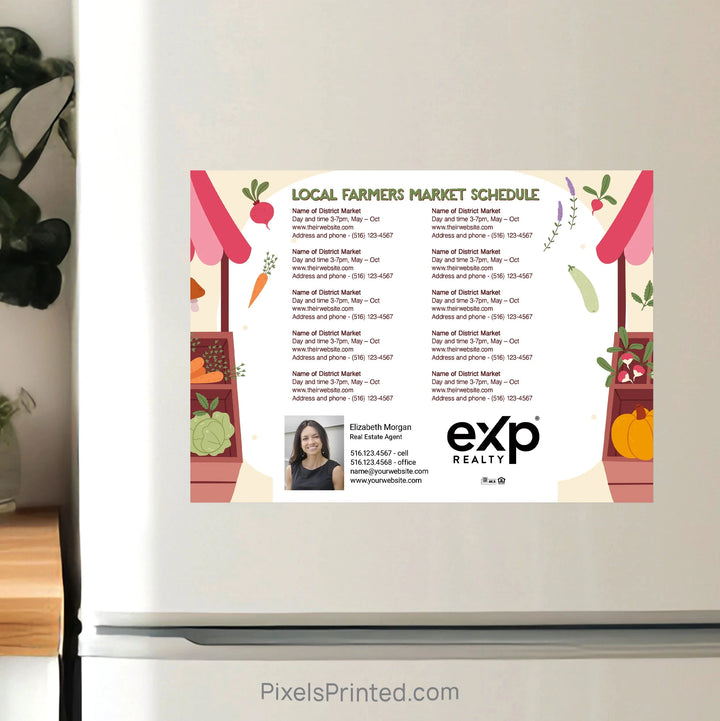 EXP realty Farmers Market calendar Postcard Magnets postcard magnets PixelsPrinted 