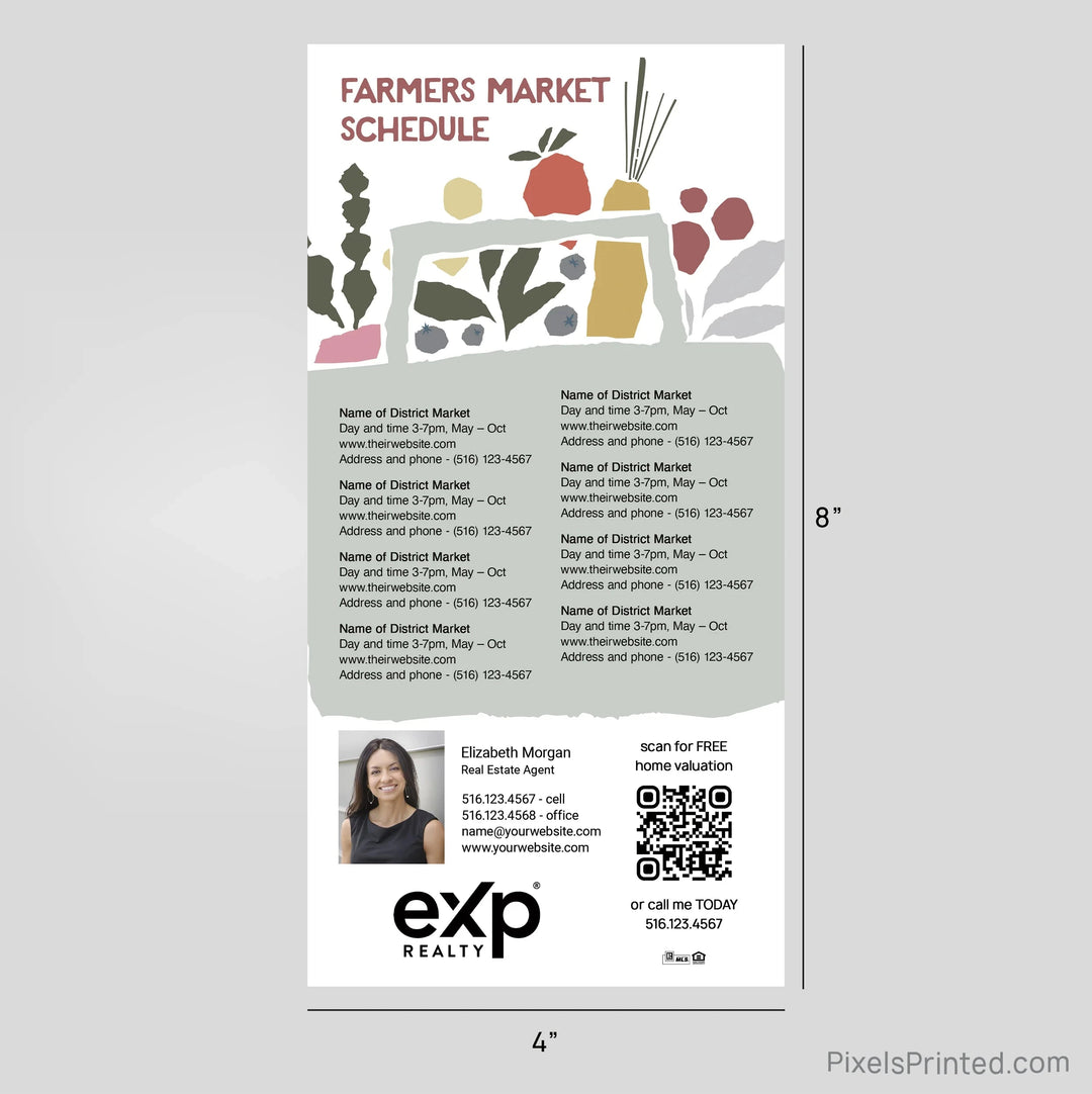 EXP realty Farmers Market calendar Postcard Magnets postcard magnets PixelsPrinted 