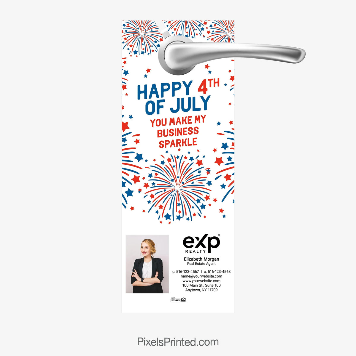 EXP realty Fourth of July door hangers PixelsPrinted 