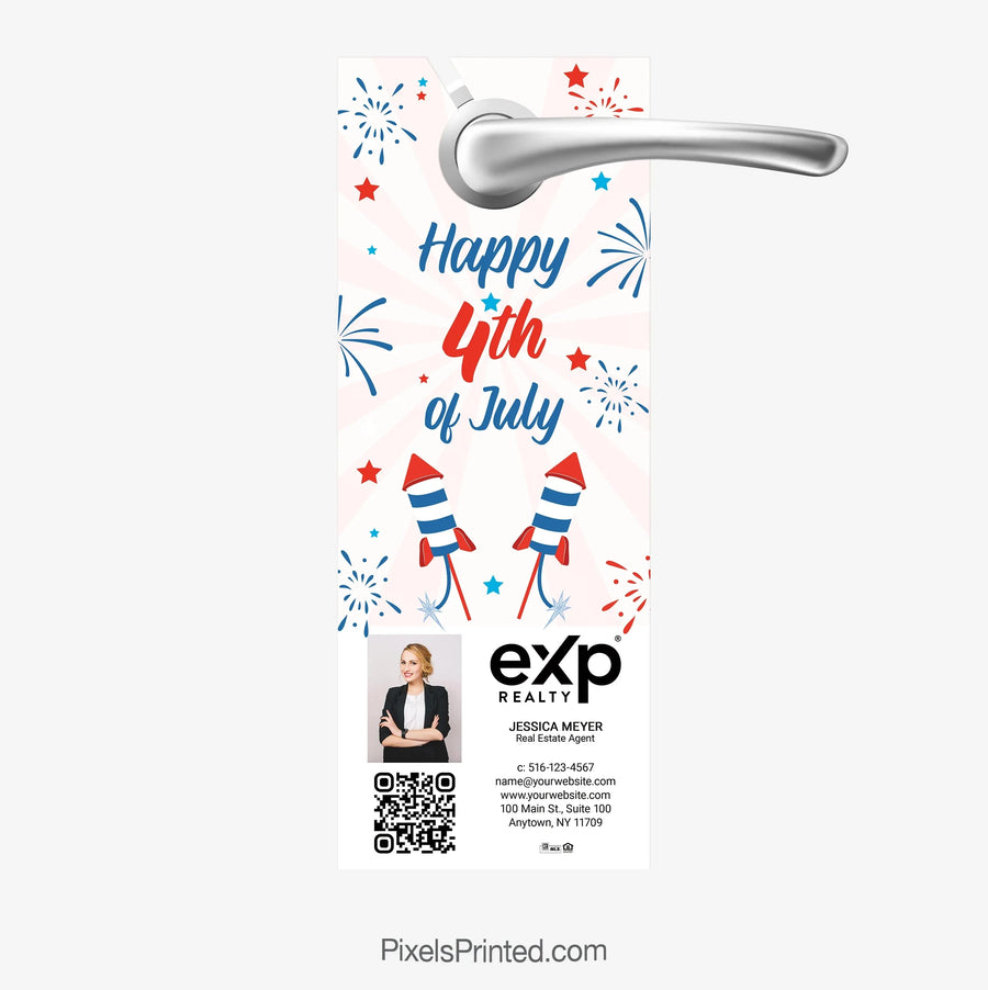 EXP Realty Fourth of July local expert door hanger PixelsPrinted 