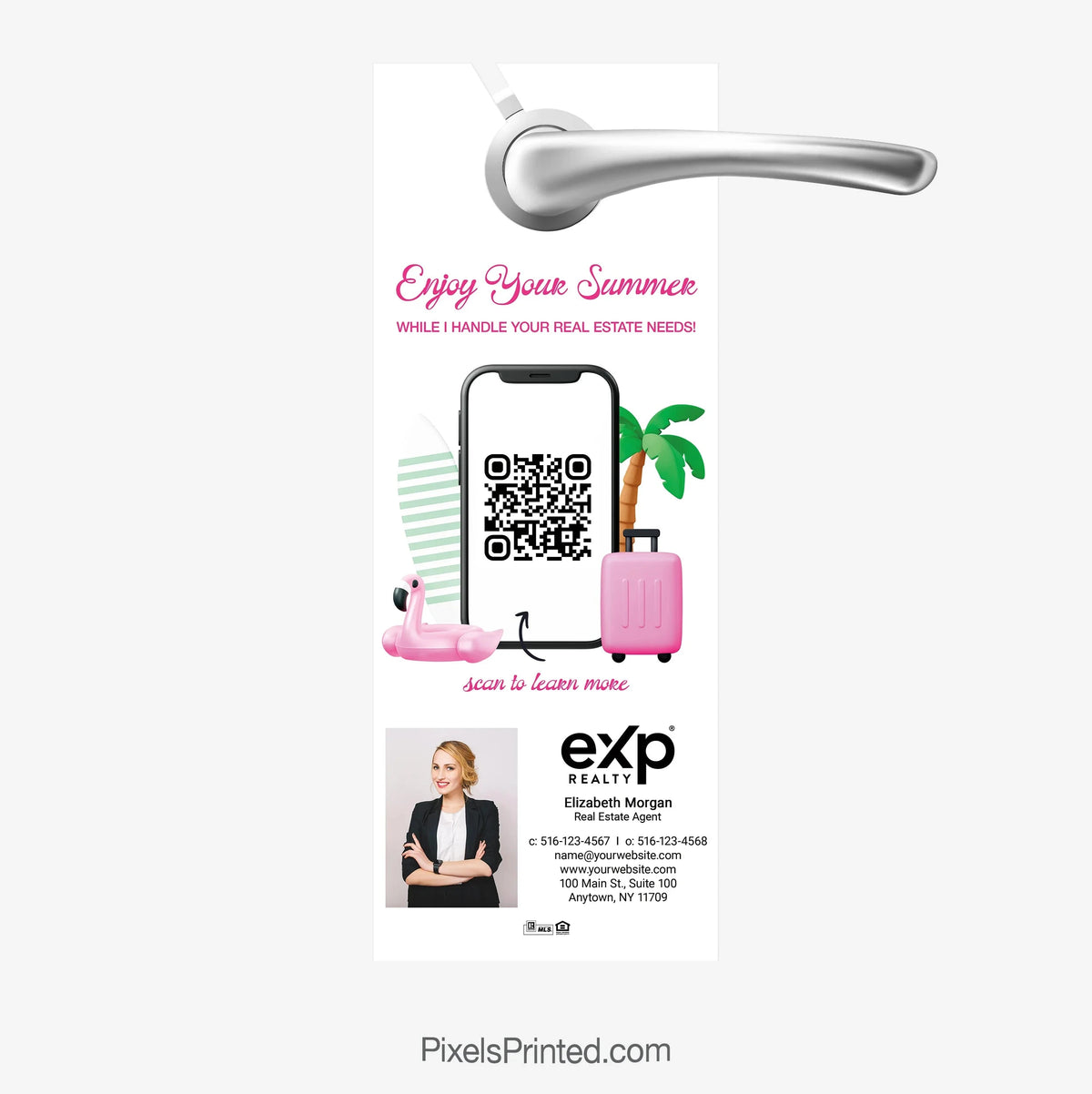 EXP Realty summer hello neighbor door hanger PixelsPrinted 