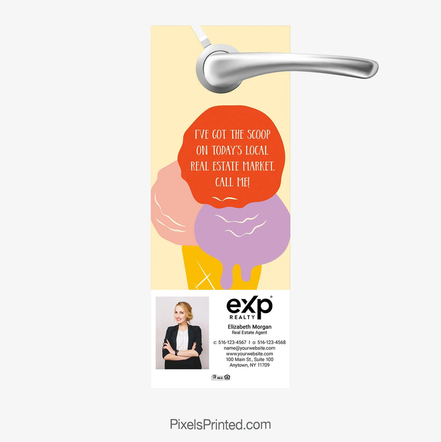 EXP Realty summer local expert door hanger - got the scoop on the market PixelsPrinted 