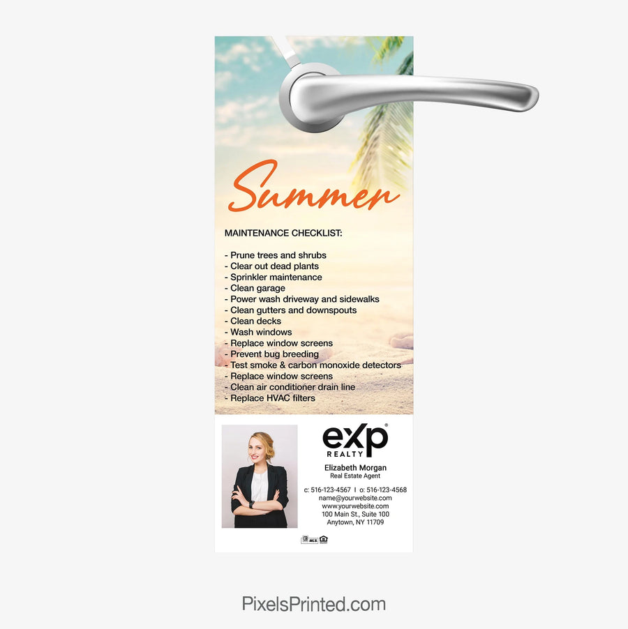 EXP realty summer maintenance door hangers PixelsPrinted 