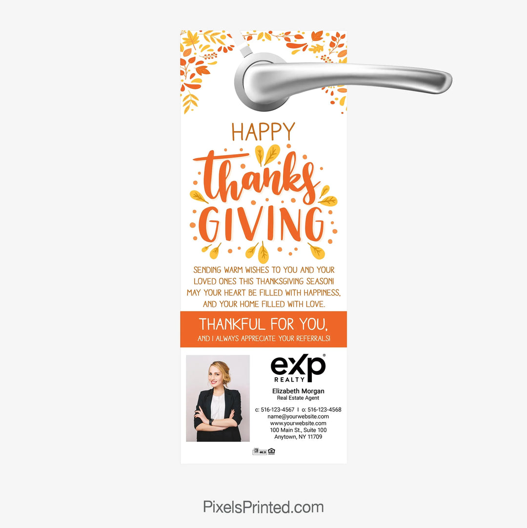 EXP realty Thanksgiving door hangers PixelsPrinted 