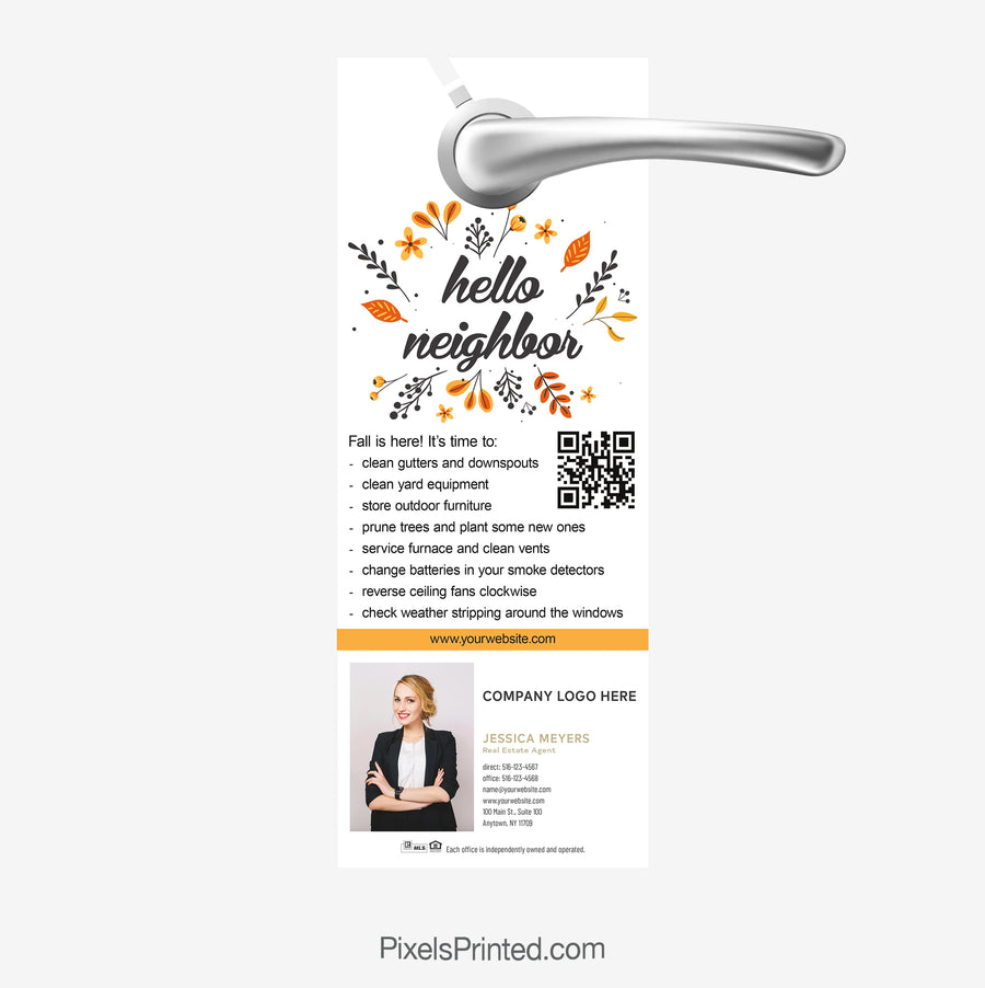 Century 21 real estate fall maintenance door hangers