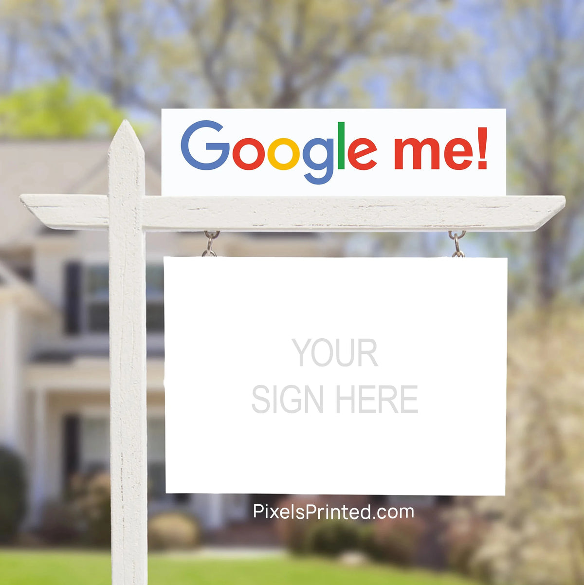 google me sign riders PixelsPrinted 