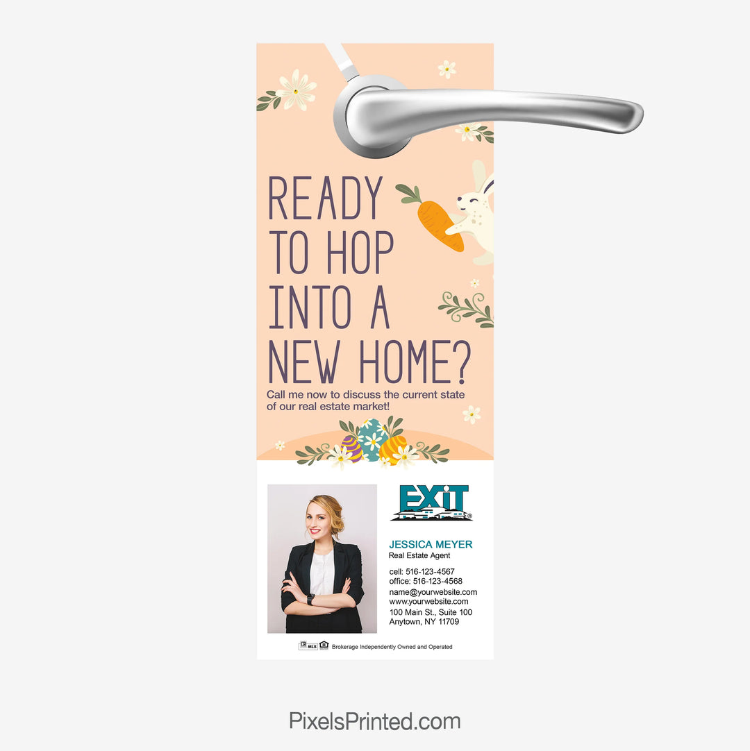 EXIT realty Easter door hangers Hop Into a New Home