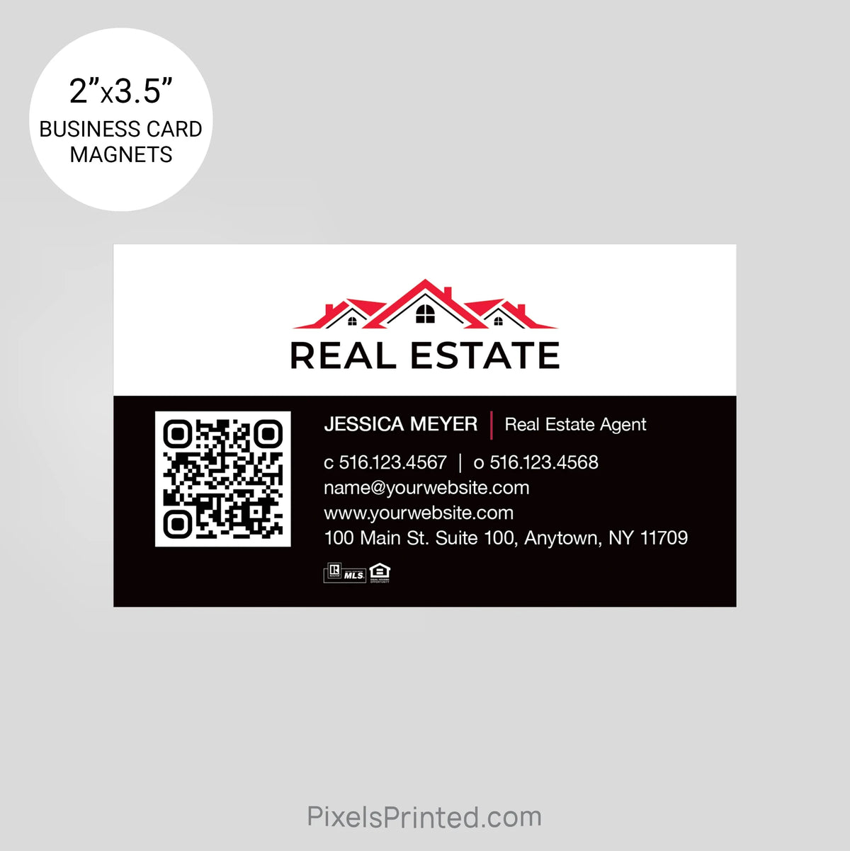 Independent real estate business card magnets PixelsPrinted 