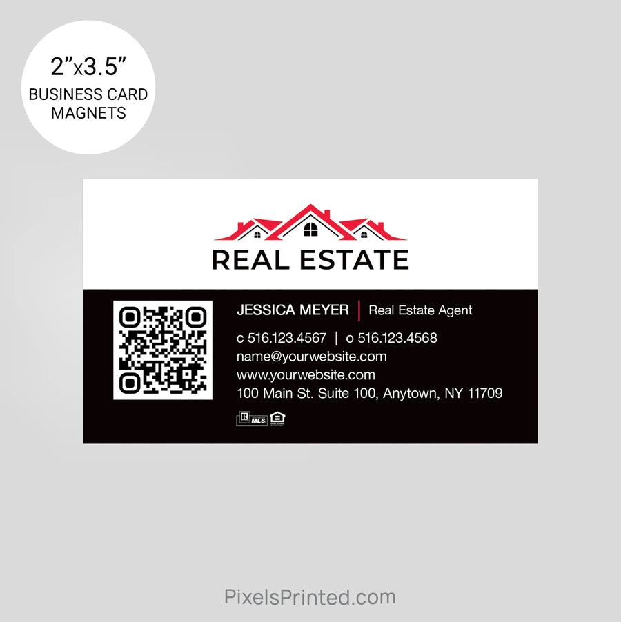 Independent real estate business card magnets PixelsPrinted 