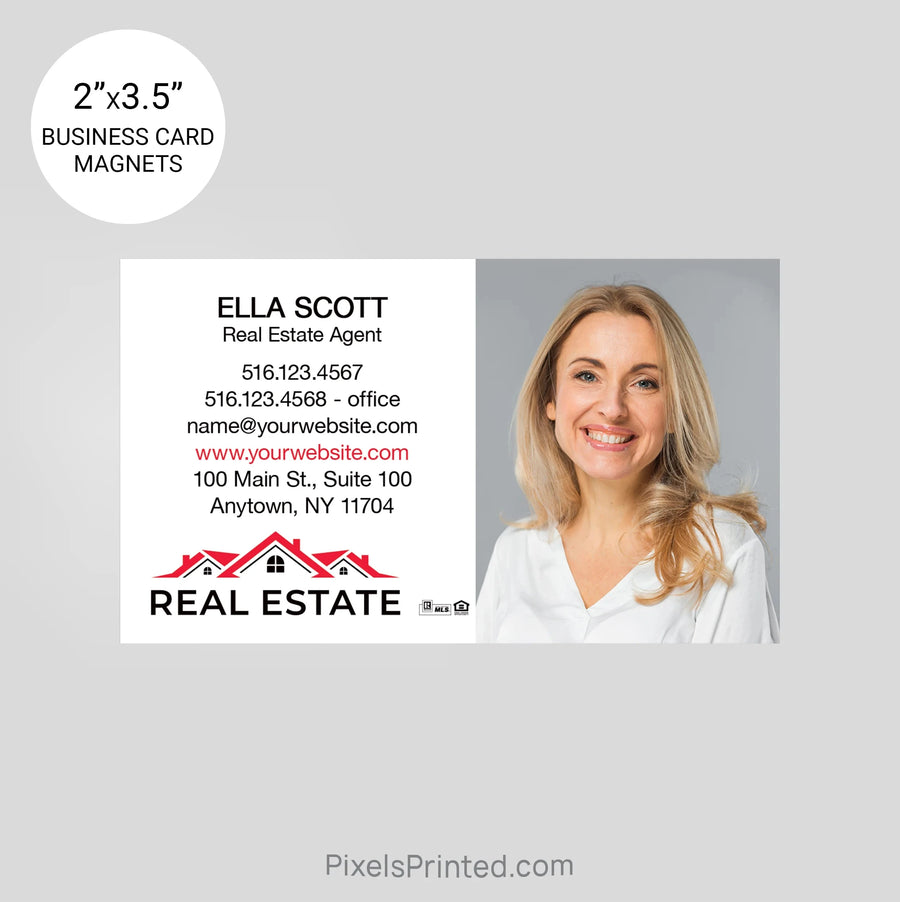 Independent real estate business card magnets PixelsPrinted 
