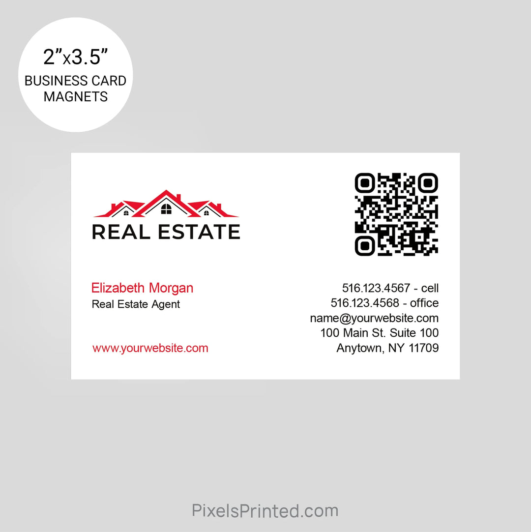 Independent real estate business card magnets PixelsPrinted 