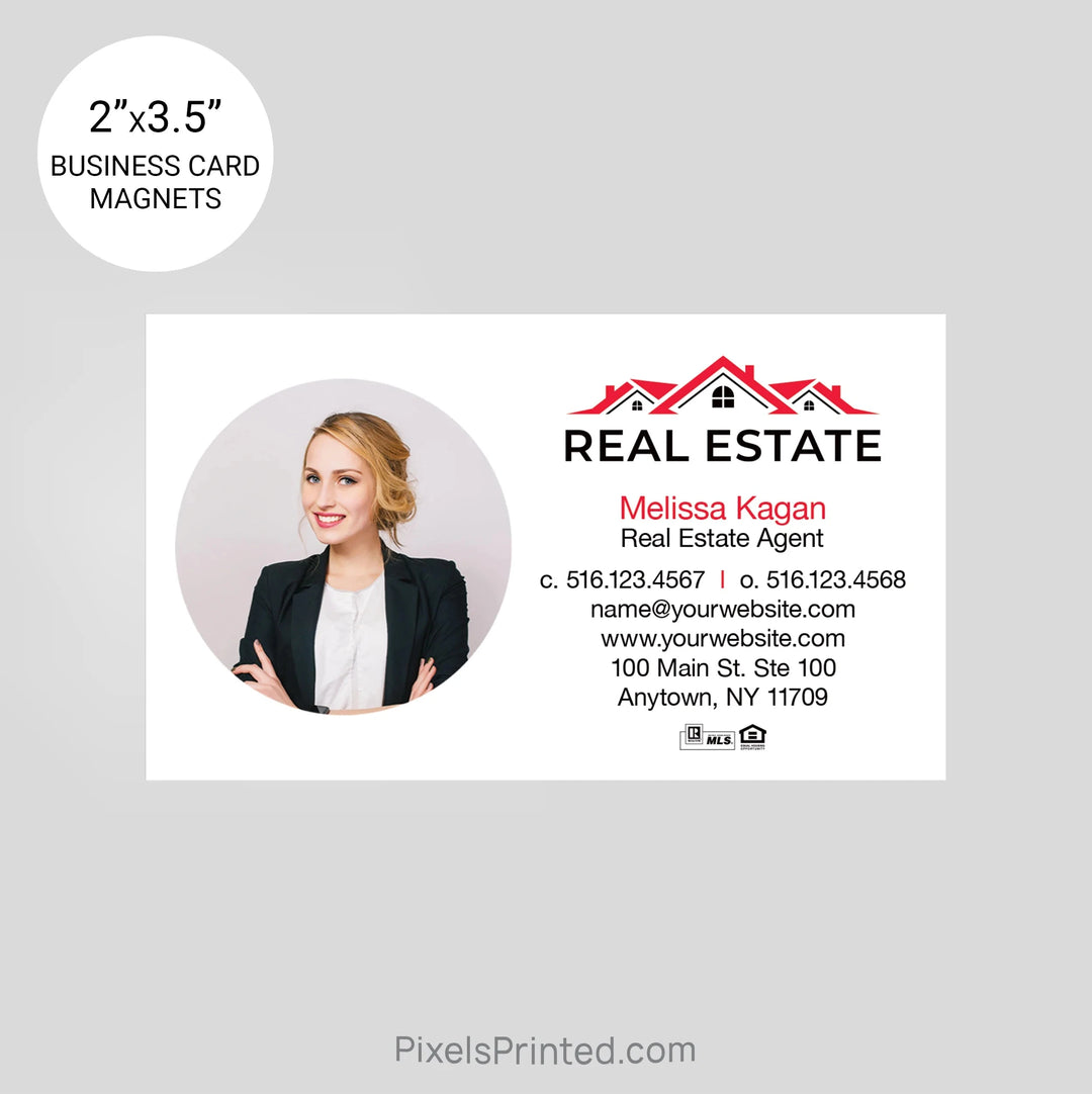 Independent real estate business card magnets PixelsPrinted 