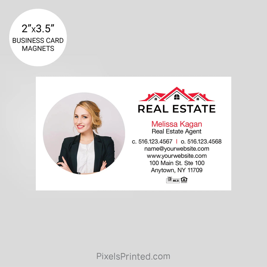 Independent real estate business card magnets PixelsPrinted 
