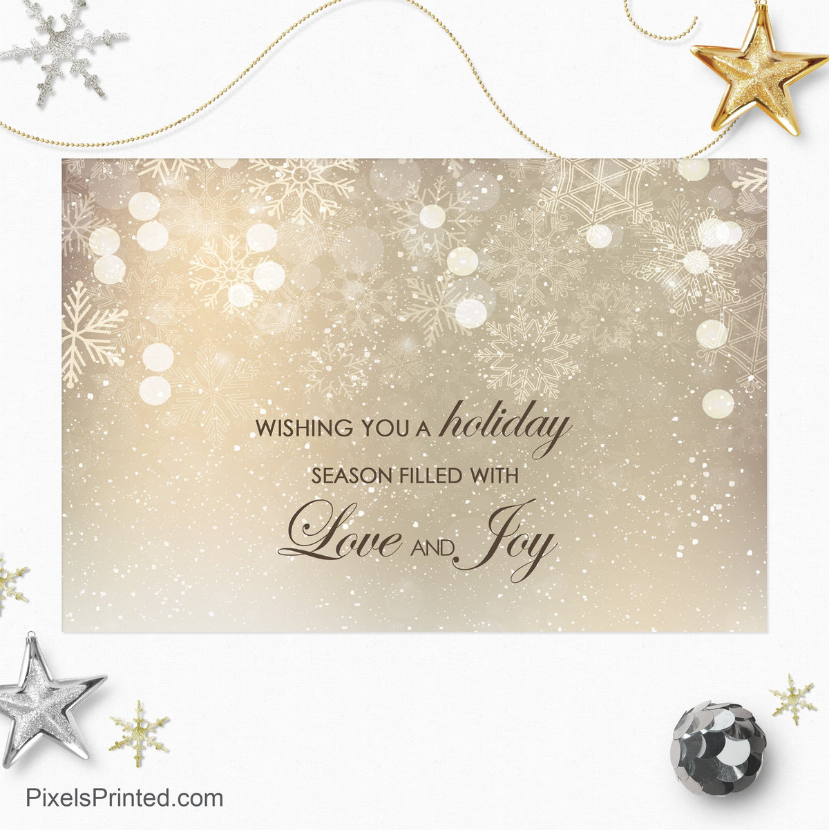 independent real estate Christmas holiday postcards PixelsPrinted 