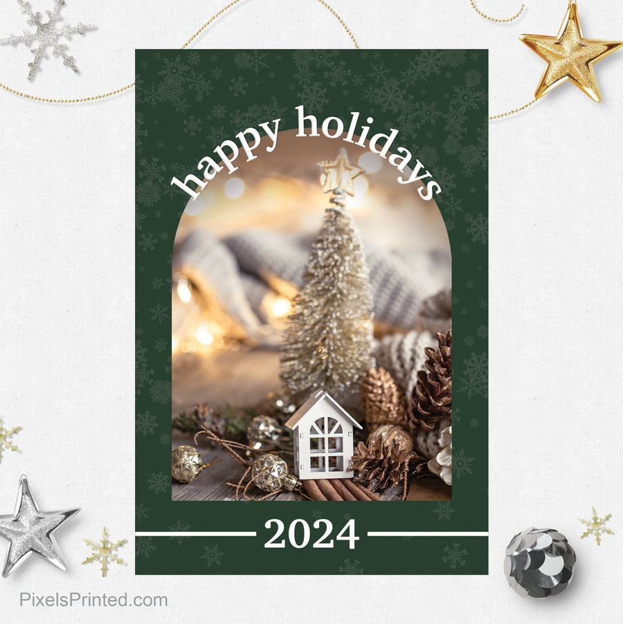 Independent real estate Christmas postcards postcards PixelsPrinted 