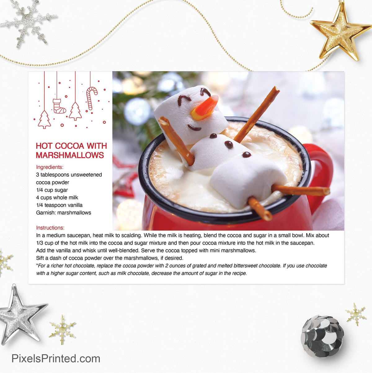 independent real estate Christmas recipe postcards PixelsPrinted 