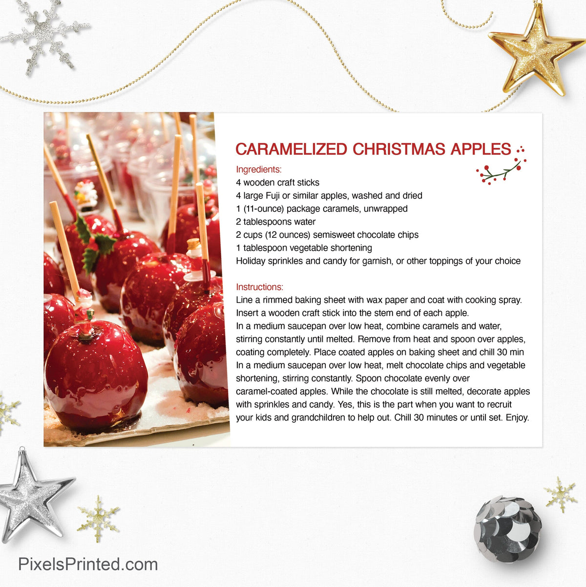 independent real estate Christmas recipe postcards PixelsPrinted 