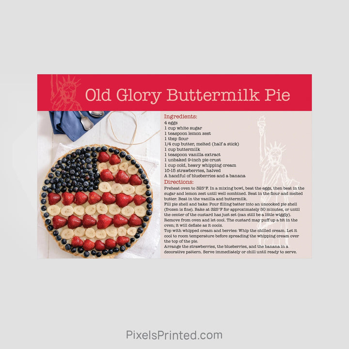 Independent real estate Fourth of July recipe postcards PixelsPrinted 