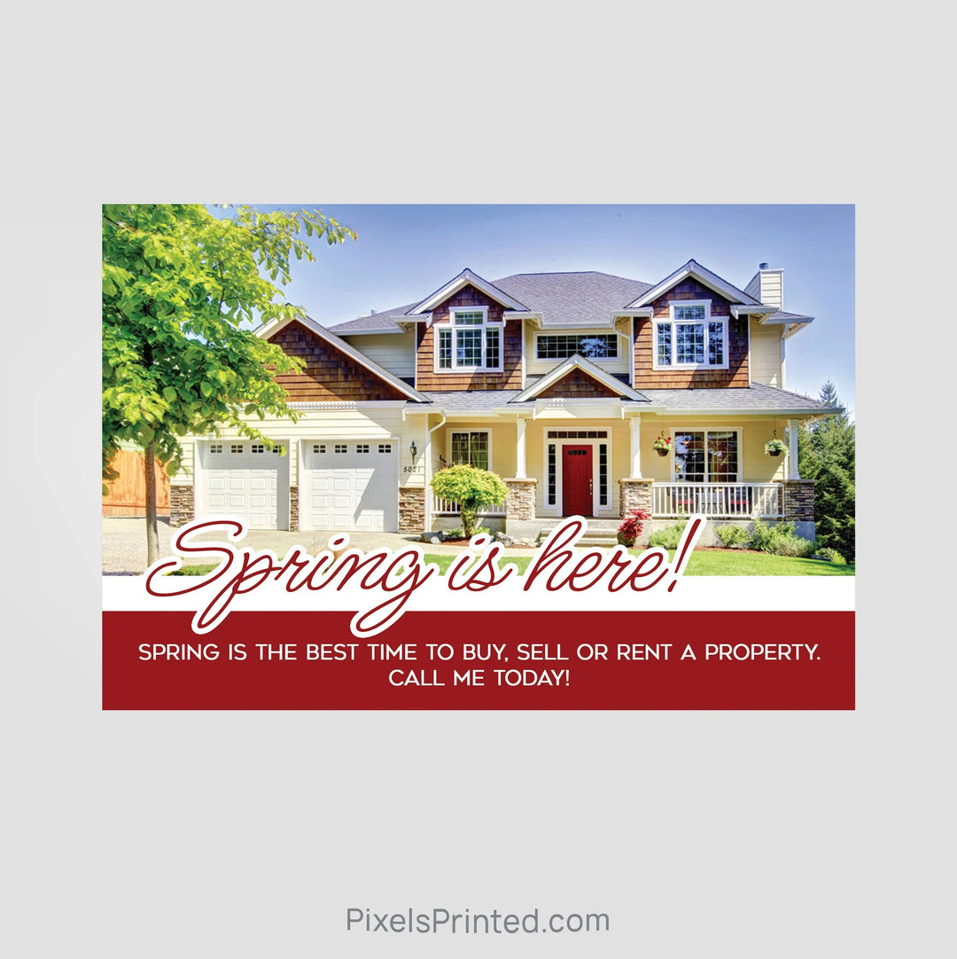Independent real estate hello spring postcards PixelsPrinted 