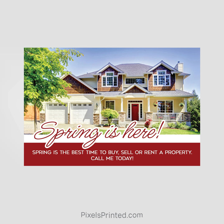 Independent real estate hello spring postcards PixelsPrinted 