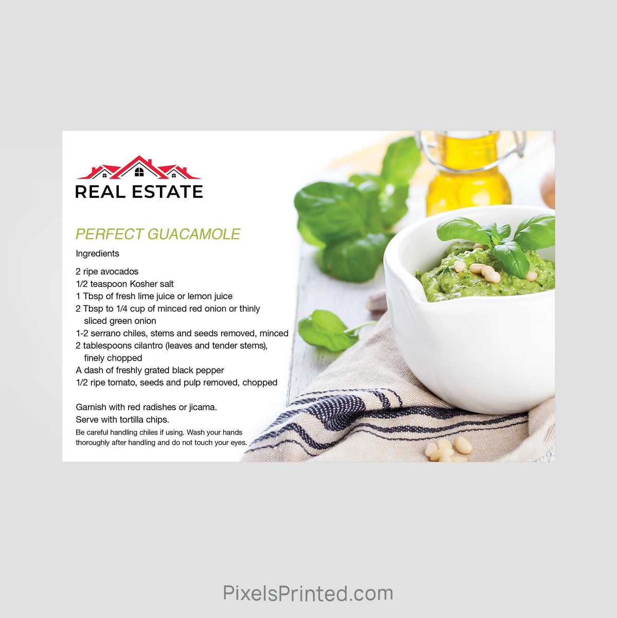Independent real estate recipe postcards PixelsPrinted 