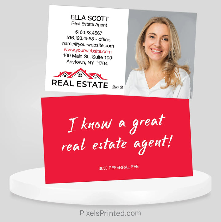 Independent real estate referral cards Business Cards PixelsPrinted 