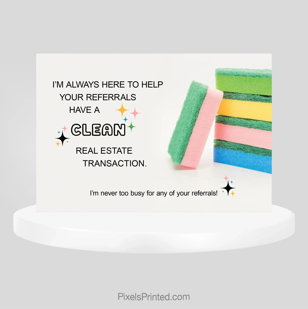 Independent real estate referral postcards PixelsPrinted 