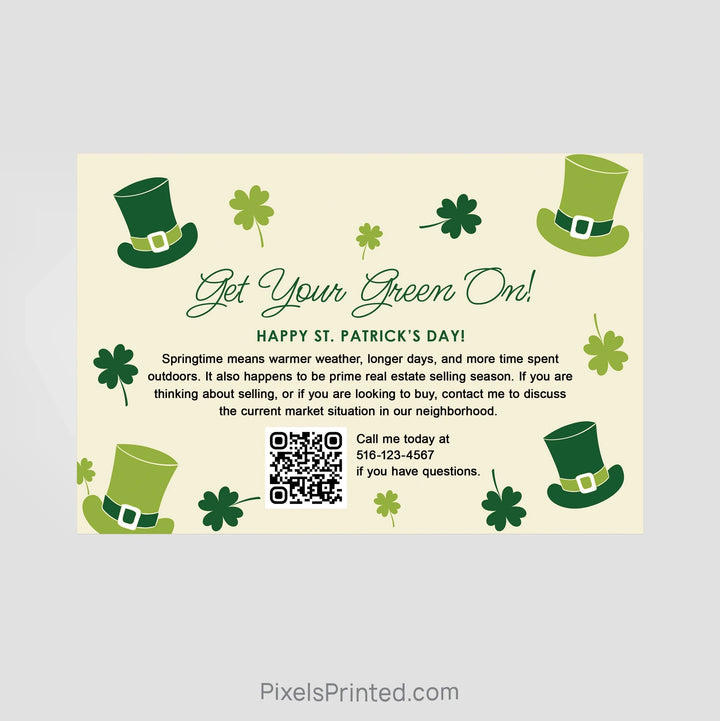 Independent real estate St Patrick’s Day postcards PixelsPrinted 