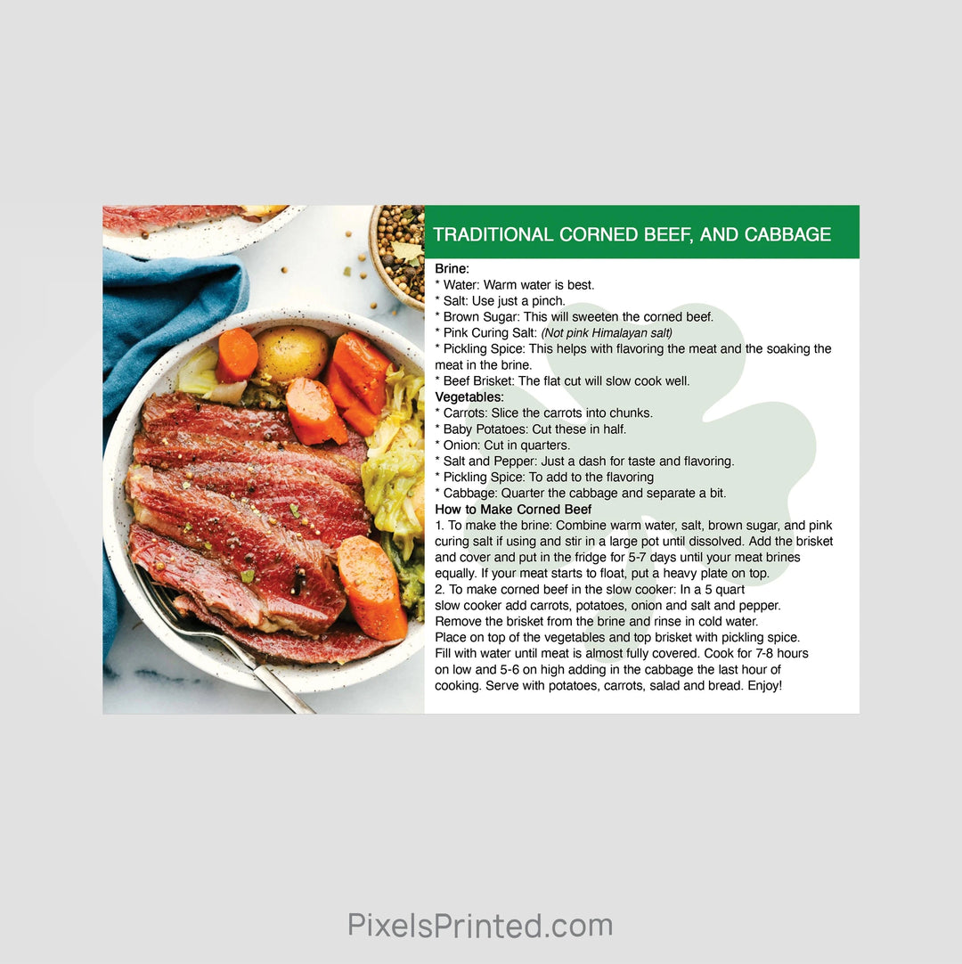 Independent real estate St Patrick’s Day recipe mailers PixelsPrinted 