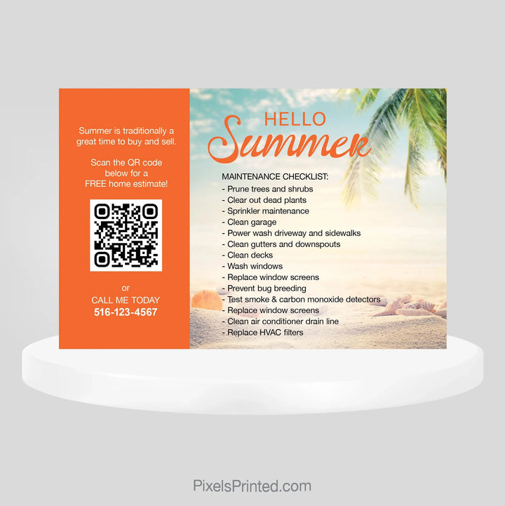 Independent real estate summer maintenance postcards PixelsPrinted 