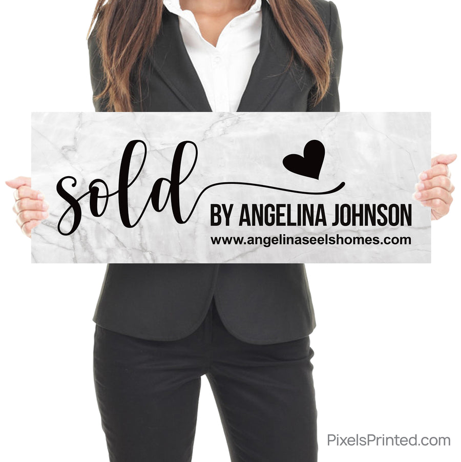 sold by sign real estate agent closing day photo sign