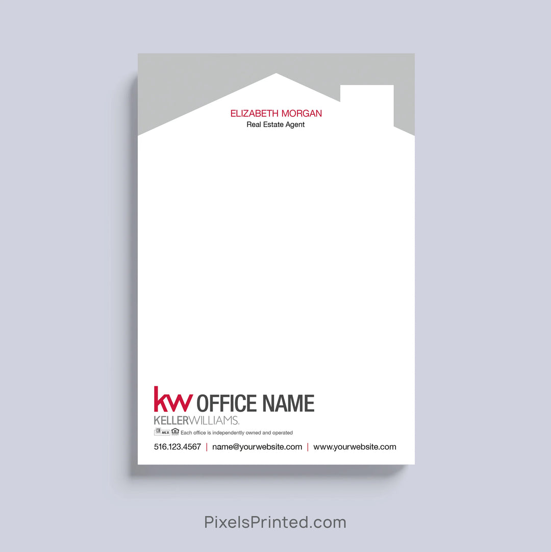 keller williams real estate custom house design notepad for marketing