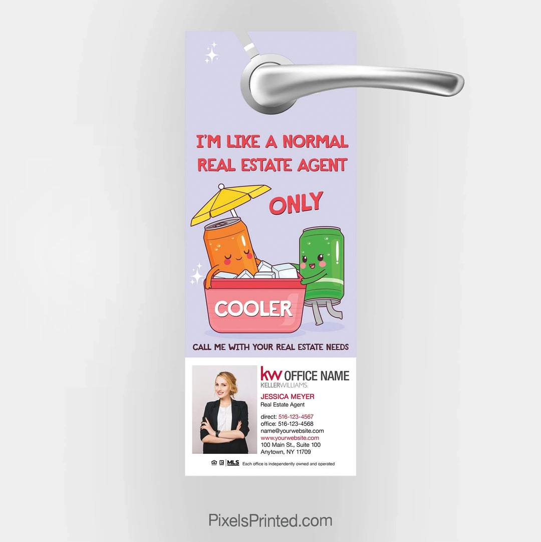 Keller Williams cool agent summer real estate door hangers PixelsPrinted 