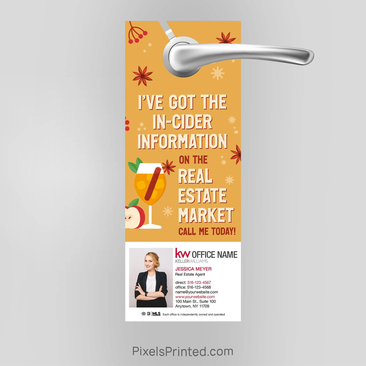 Keller Williams fall autumn door hangers PixelsPrinted 
