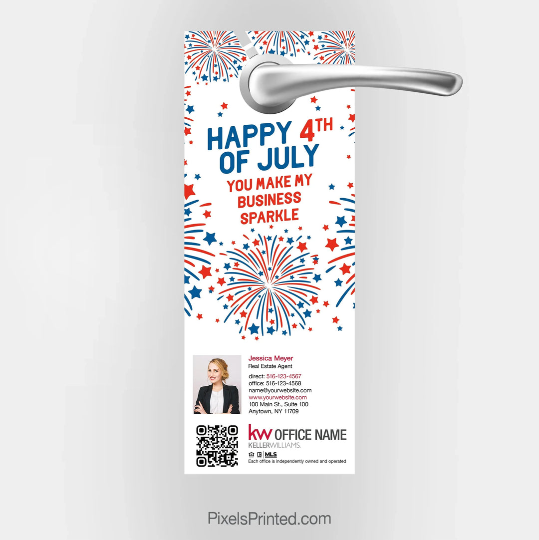 Keller Williams Fourth of July door hangers PixelsPrinted 