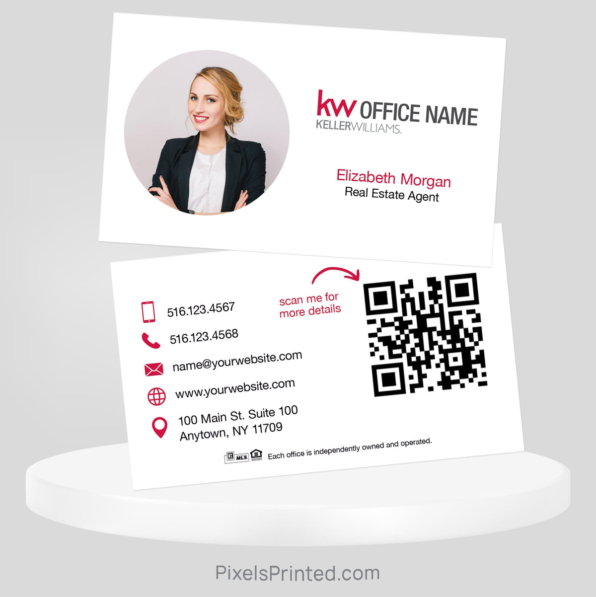Keller Williams real estate business cards Business Cards PixelsPrinted 