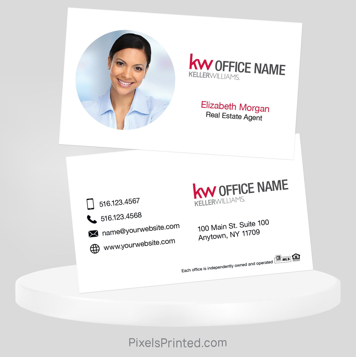 Keller Williams real estate business cards Business Cards PixelsPrinted 
