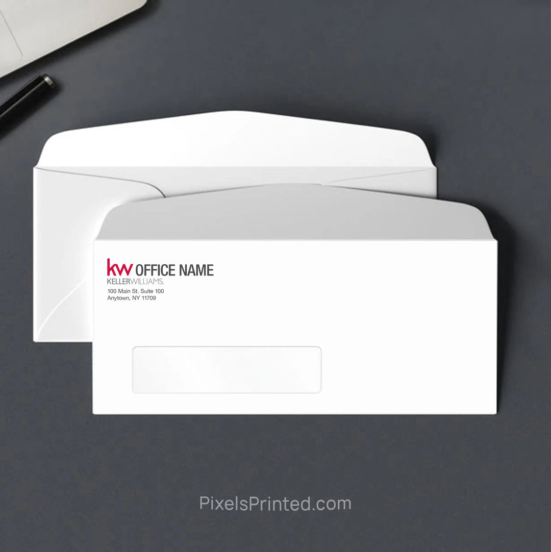 professional Keller Williams real estate envelope with window
