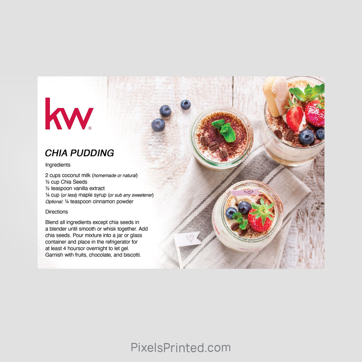 Keller Williams real estate recipe postcards PixelsPrinted 