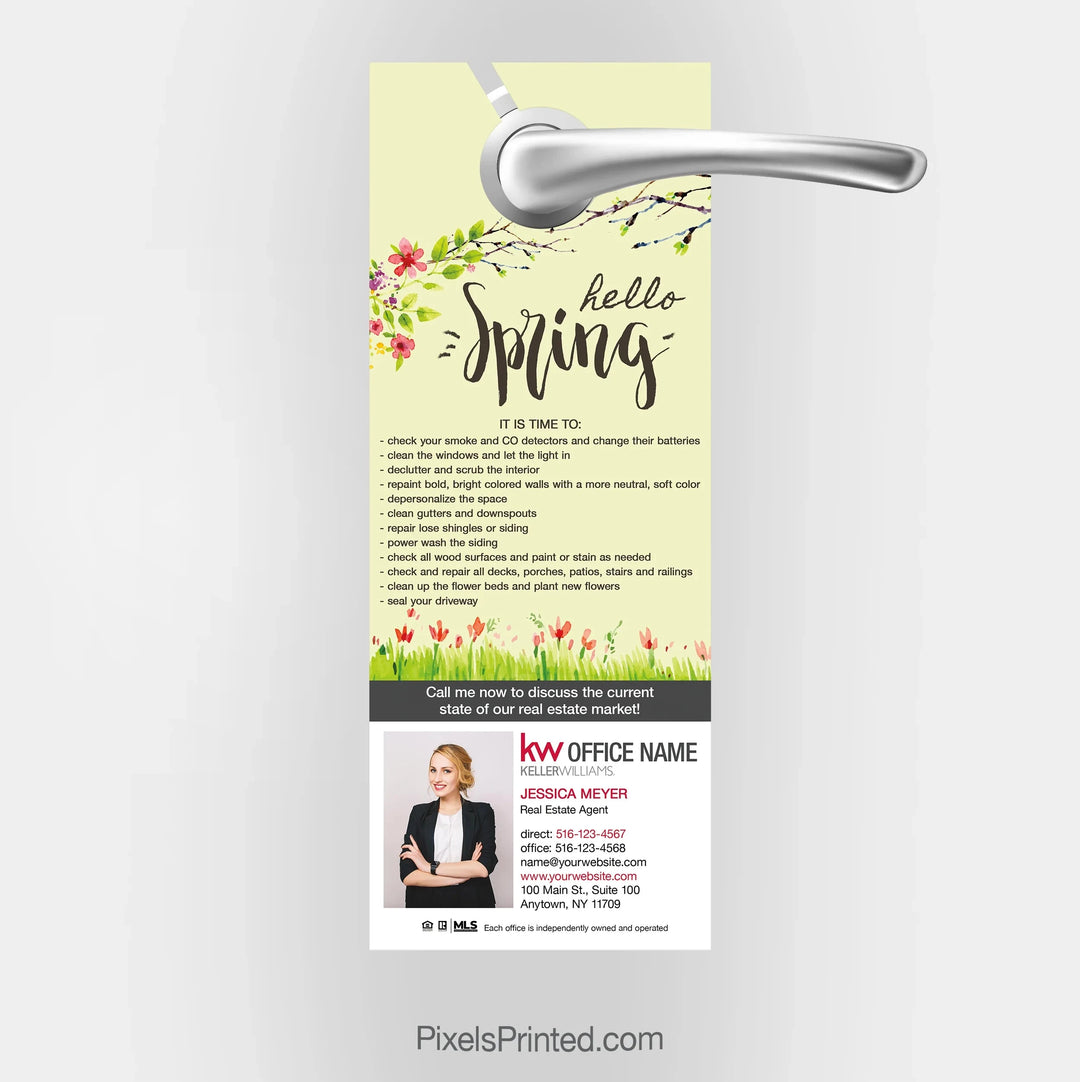 Keller Williams spring maintenance door hangers PixelsPrinted 
