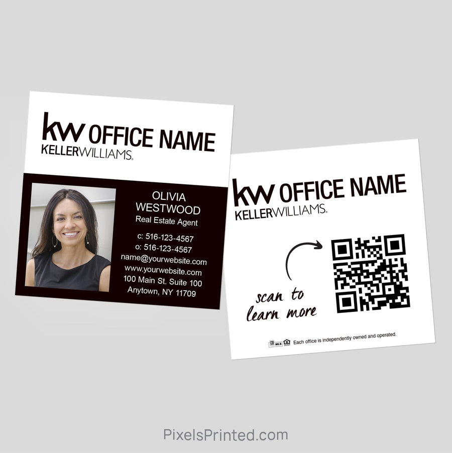 Keller Williams square business cards Business Cards PixelsPrinted 