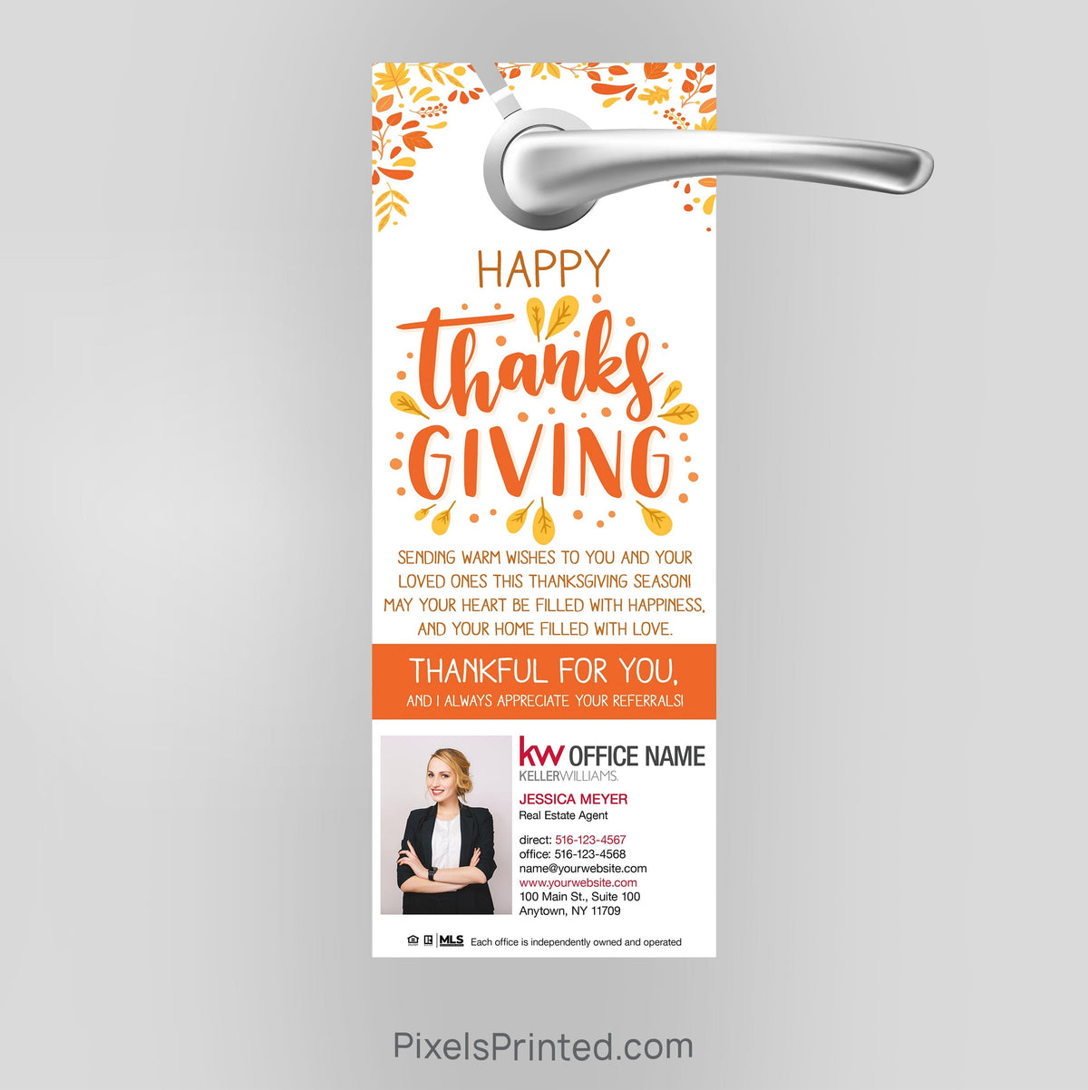 Keller Williams Thanksgiving door hangers PixelsPrinted 