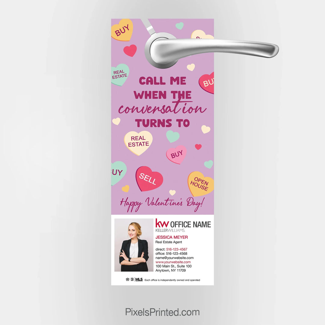 Keller Williams Valentine’s Day real estate door hanger – love where you live PixelsPrinted 